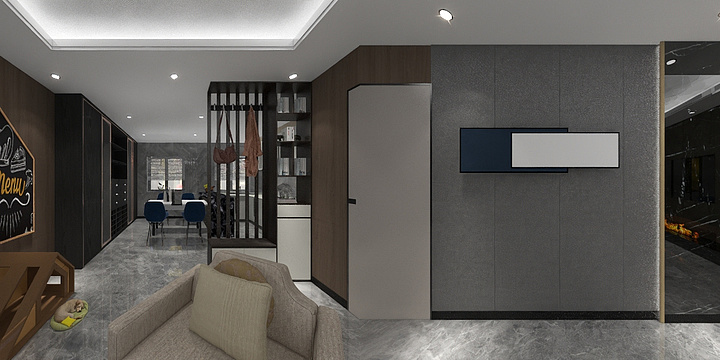 筑新设计1-瑞和园89.50㎡B户型3室2厅1卫-装修设计方案