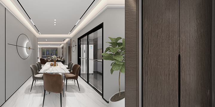 德意世家-杨磊-144平方现代轻奢-三居-装修设计方案