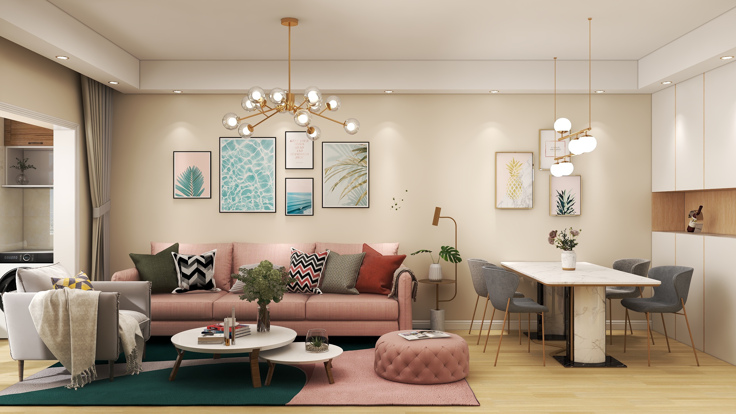 身后的故乡-德信海德公园83.00㎡A2’3室2厅1卫1厨-装修设计方案