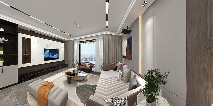 简壹室内设计美学-蛟滩边户效果图.dwg-装修设计方案