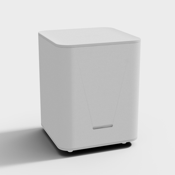 Acoustic Subwoofer 3D Model in White