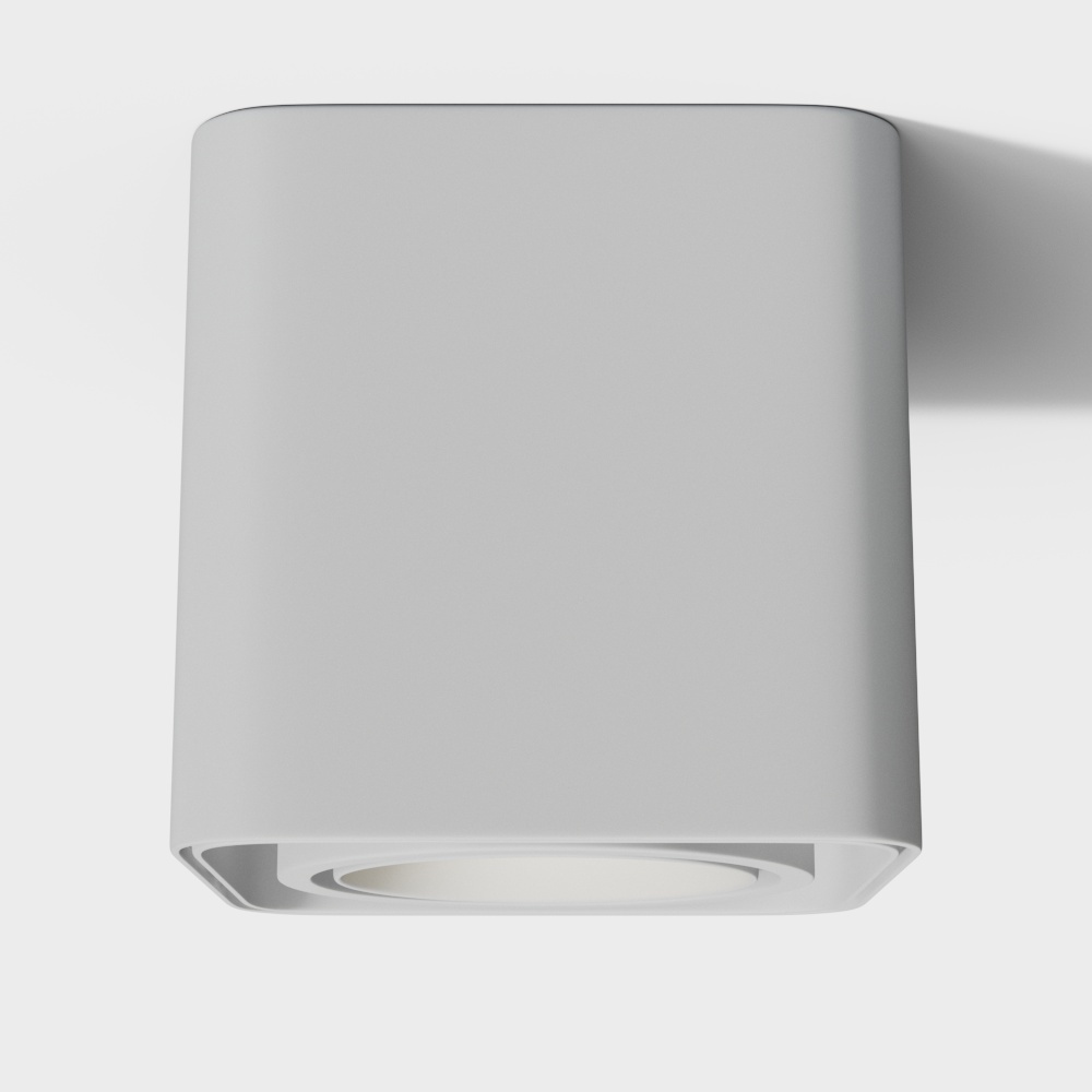 四维-40113-明装方形筒灯-白色单头3D模型