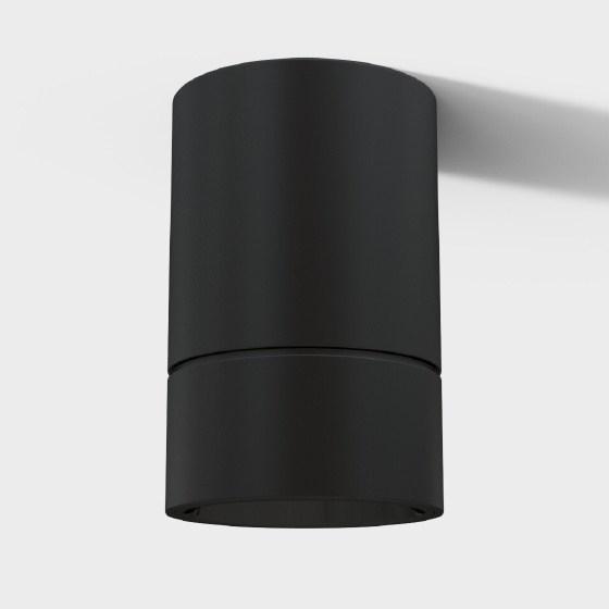 Surface mounted spotlight-black