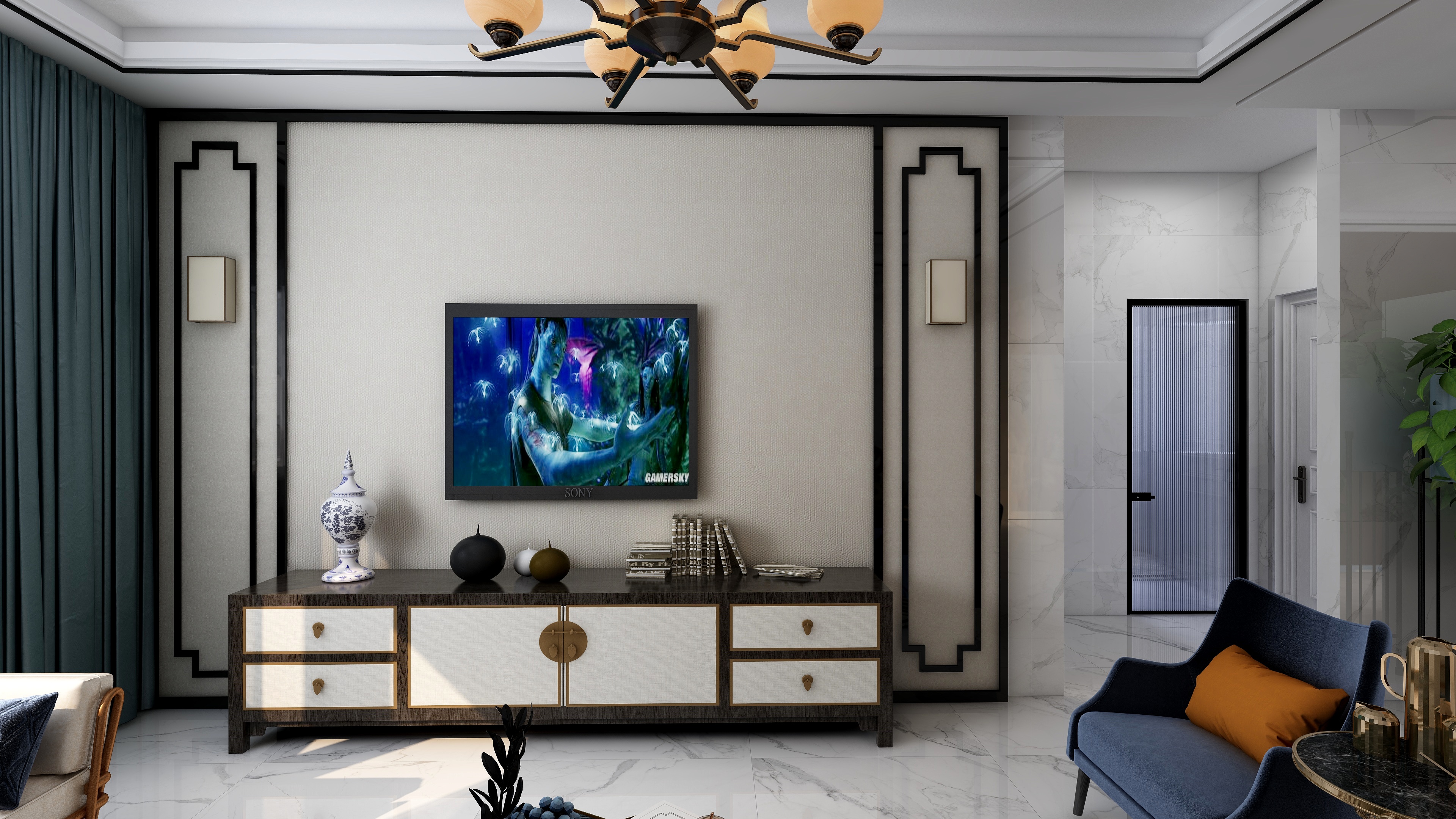 花好月圆爱巢-秦皇岛市区金港玉湾简欧风格96平三室-装修设计方案