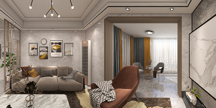 沫凡设计_周生-晚枫1-现代简约4室2厅2卫1厨-装修设计方案