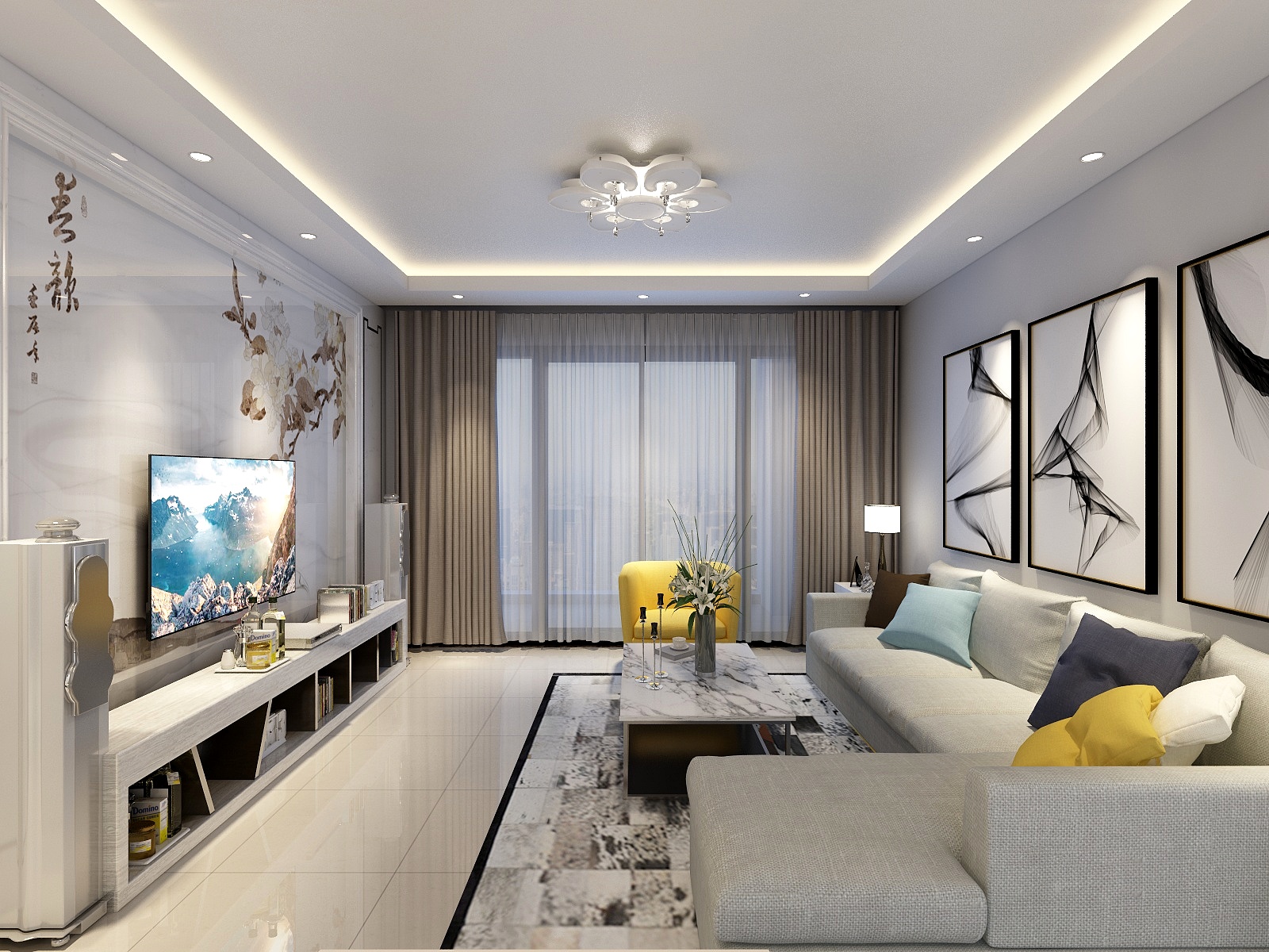 升美装饰全案设计-畔山中心城16-11402-装修设计方案