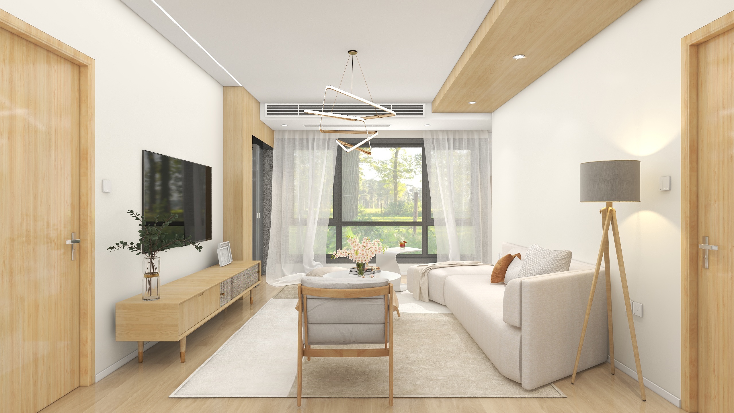 孙有权-『寒木春华』119平丨原木风三居装修效果图