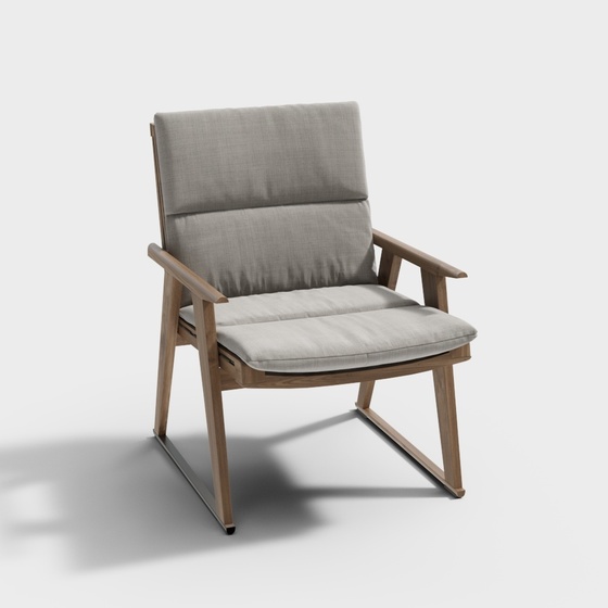 Modern cotton and linen outdoor chairs