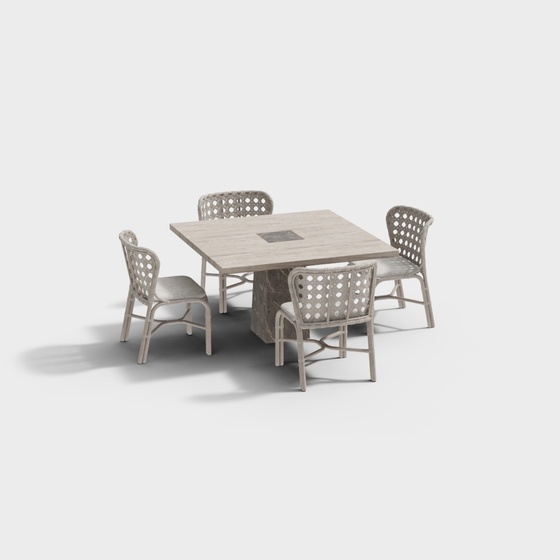 Asian Outdoor Dining Table & Chairs,Wood color