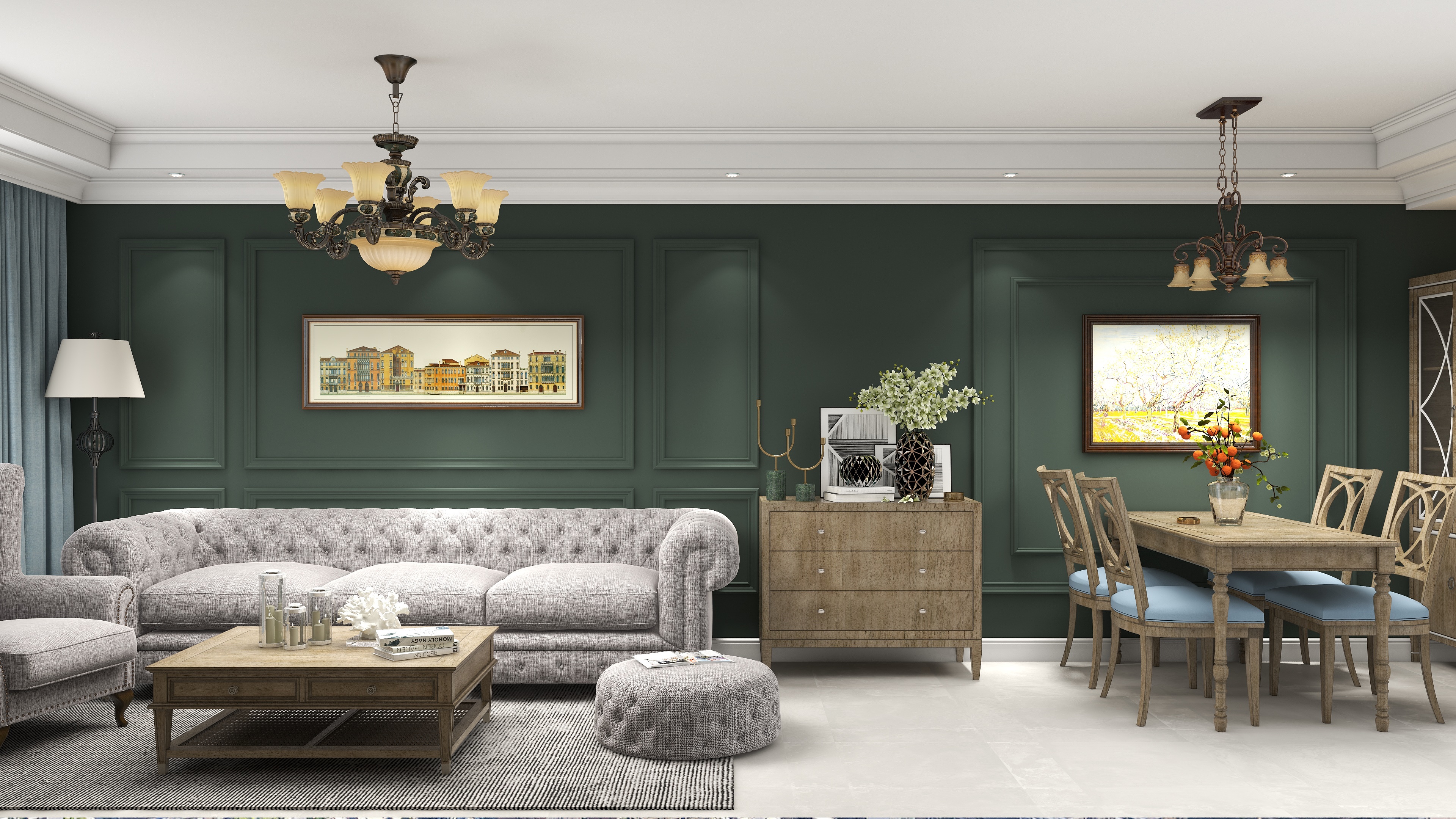 東易美嘉装饰-文旅城105-美式-装修设计方案