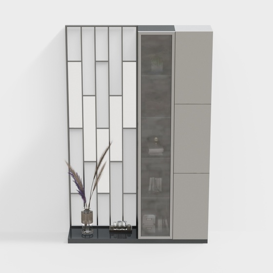 Modern Partition Cabinet,gray