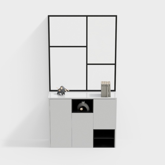 Modern Partition Cabinet,gray