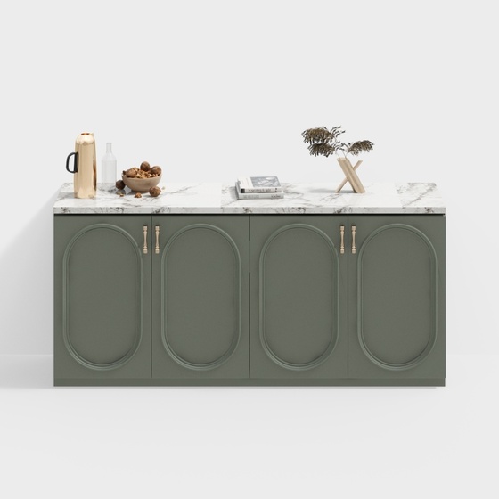 Brown Sideboard 3D Model for Dining Rooms