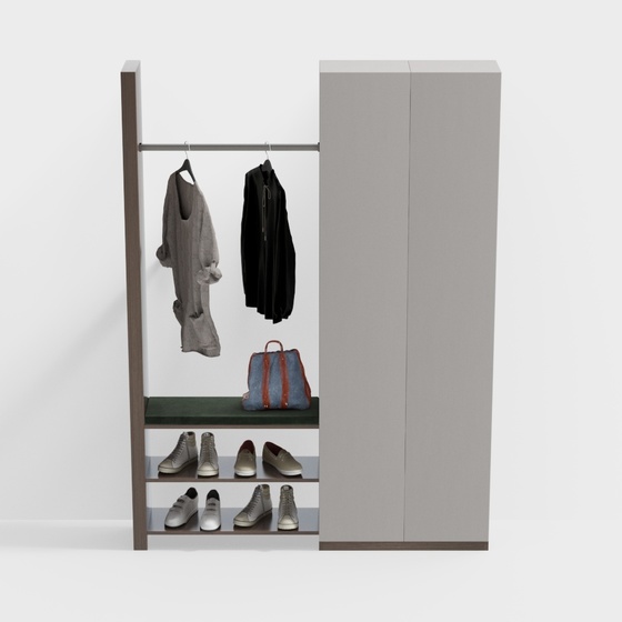 Modern Partition Cabinet,gray