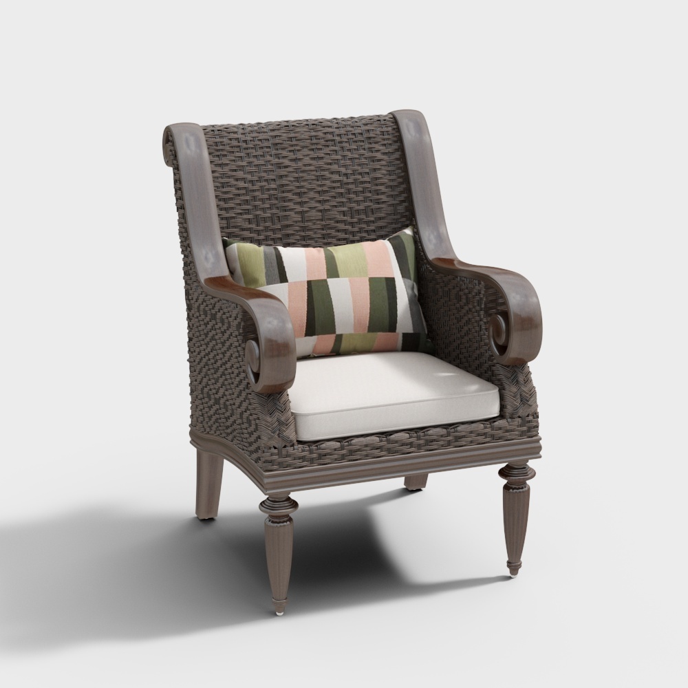 斐梵-户外家具桌椅椅子-圣马丁扶手椅3D模型