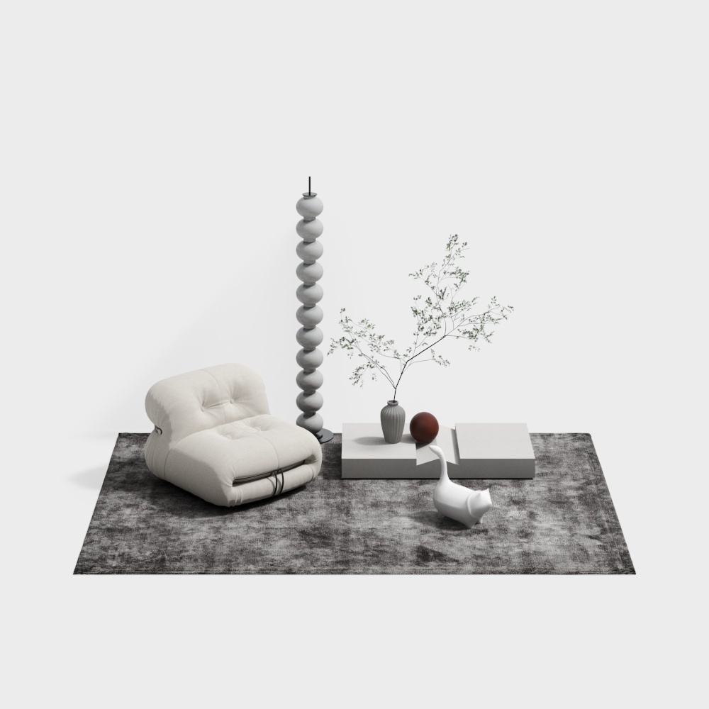 Cassina 现代单人沙发组合