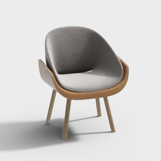 Modern Lounge Chair 3D Model Without Arms