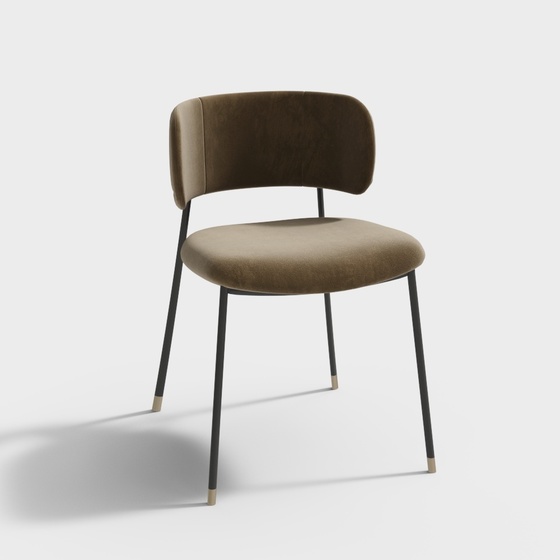 Modern Beige Side Chair 3D Model