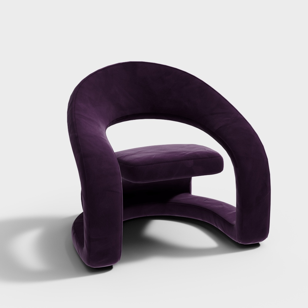 意大利 Lounge 现代紫色单椅