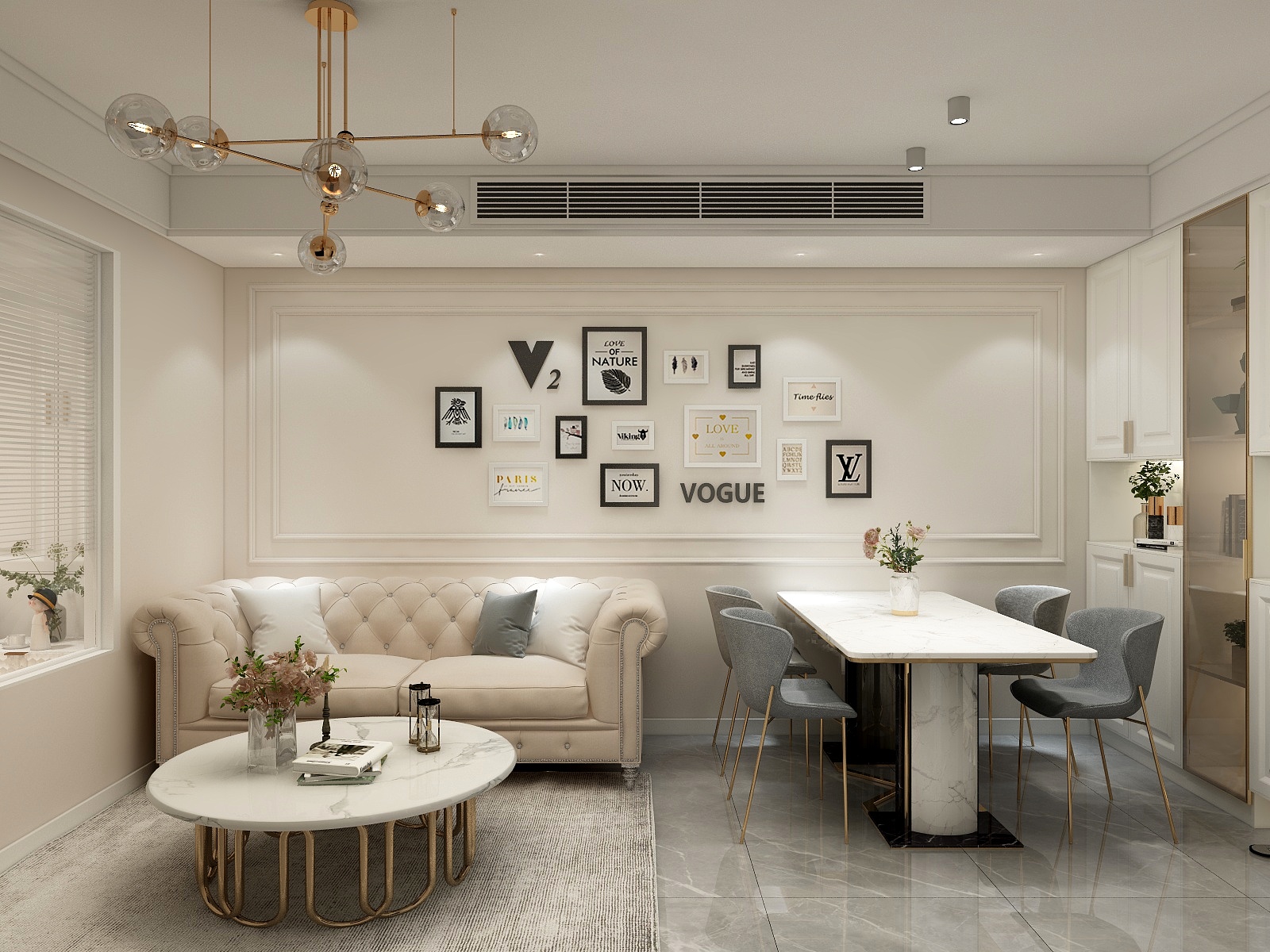 pansey1.1-一房改兩房（現代美式）-装修设计方案