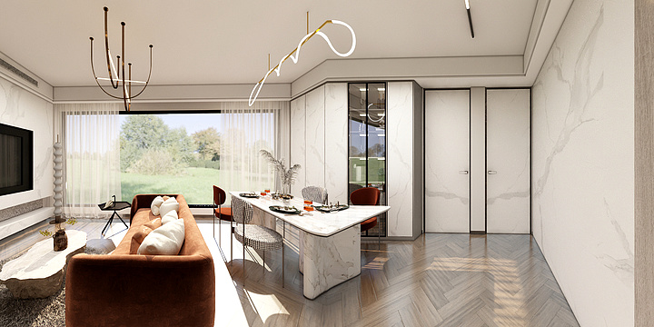 汪汪汪设计-瑞和园89.50㎡B户型3室2厅1卫-装修设计方案