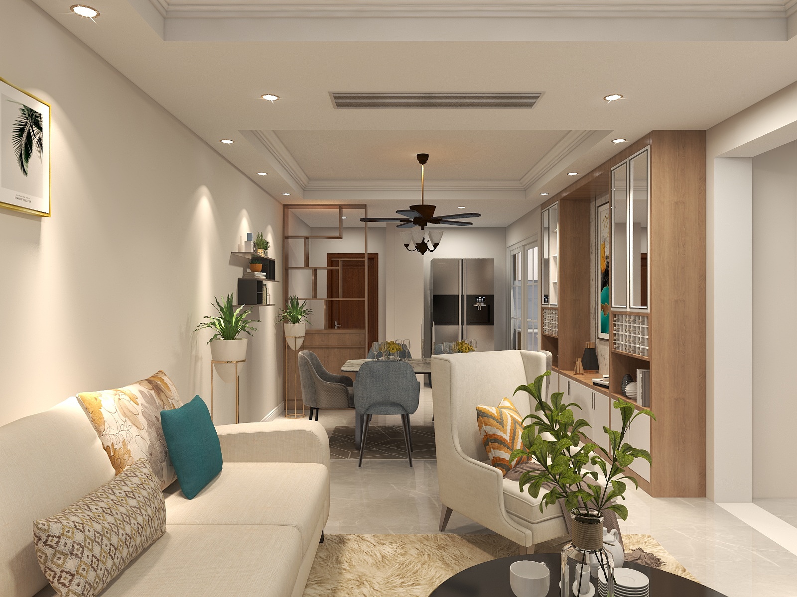 曾丶凡-502东方印三室混搭风格装修效果图