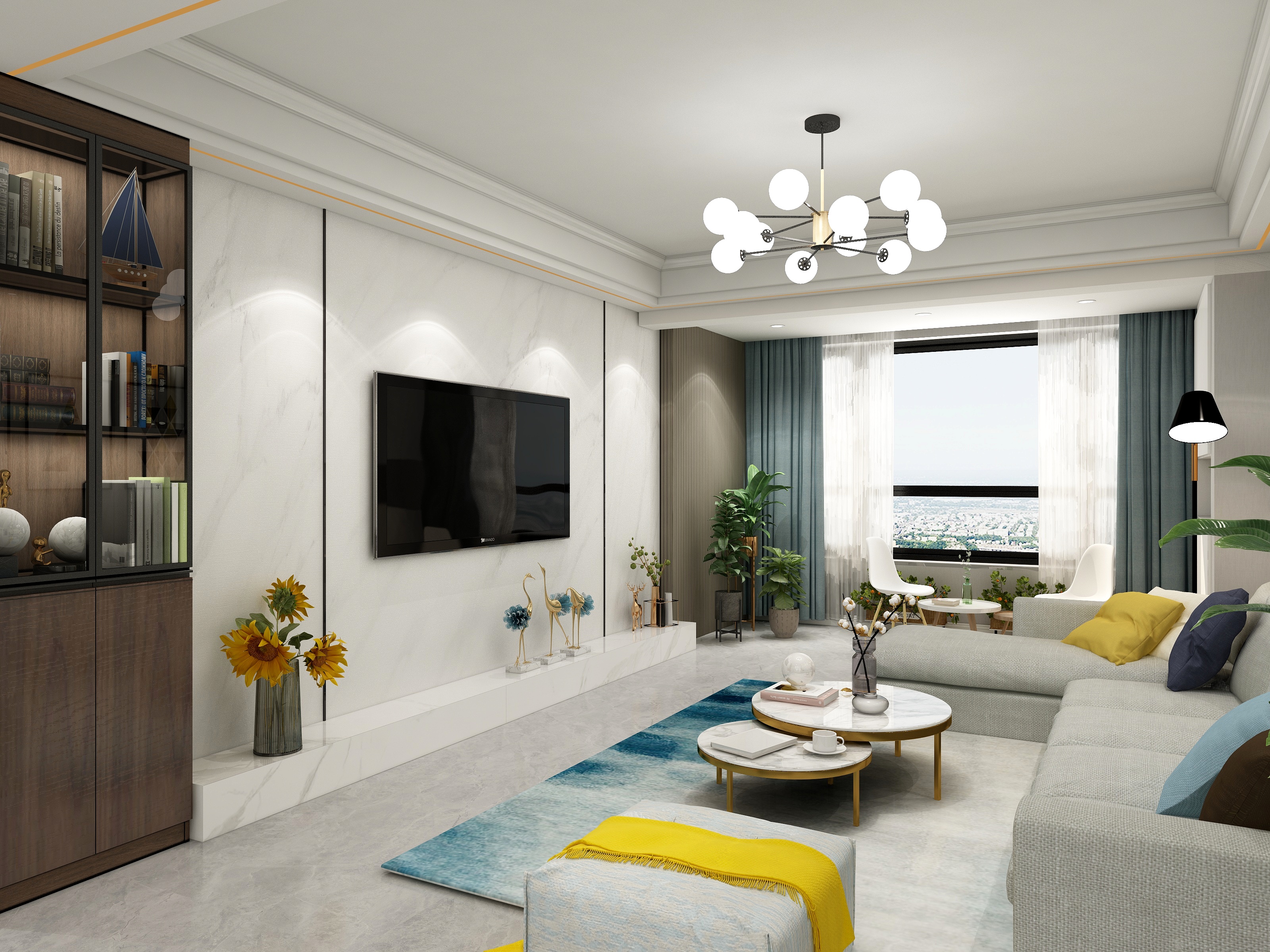 设计师朱文娇-金色里程120m2装修效果图