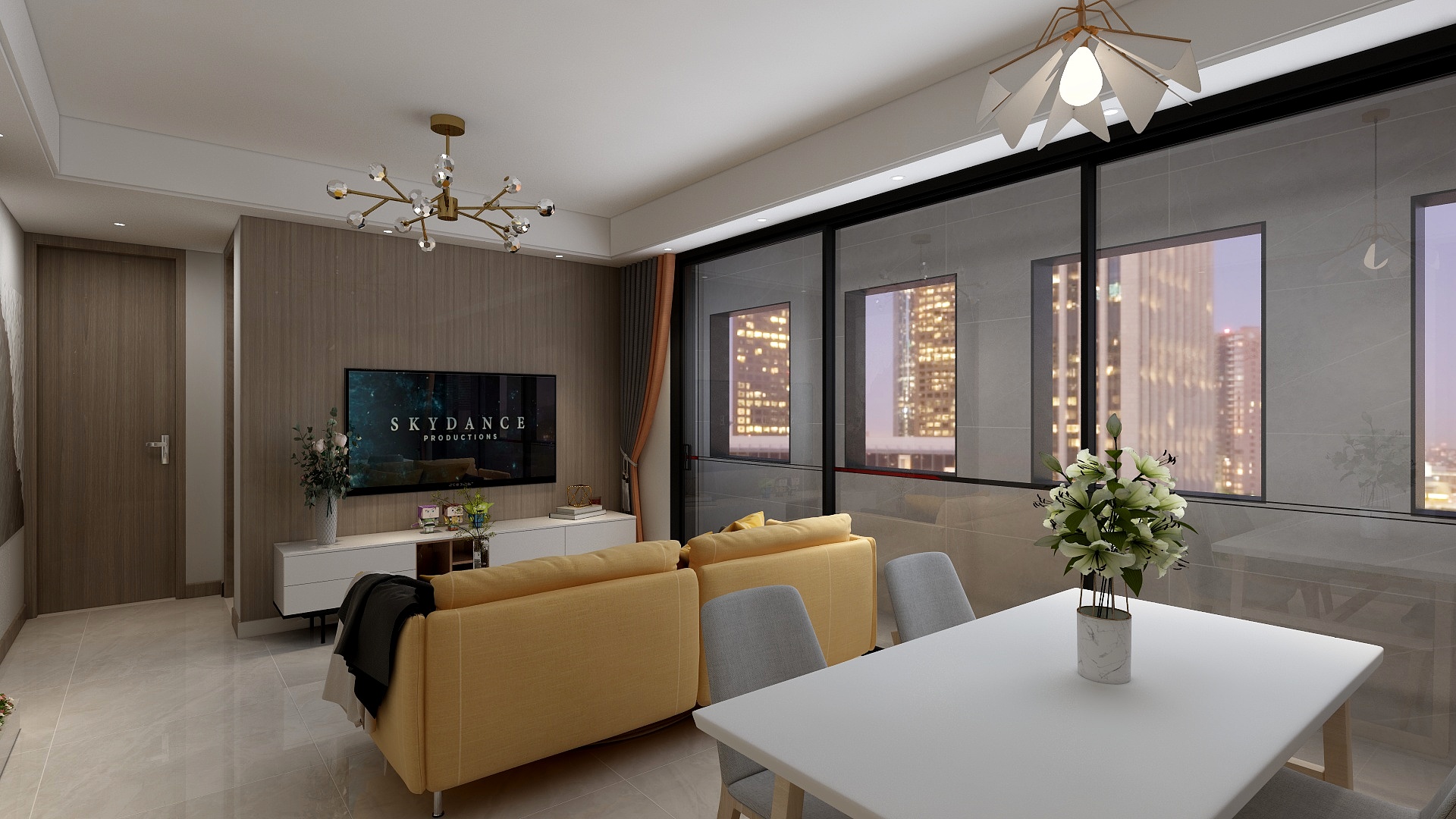 TISA甜咖啡-瑞和园89.50㎡B户型3室2厅1卫-装修设计方案