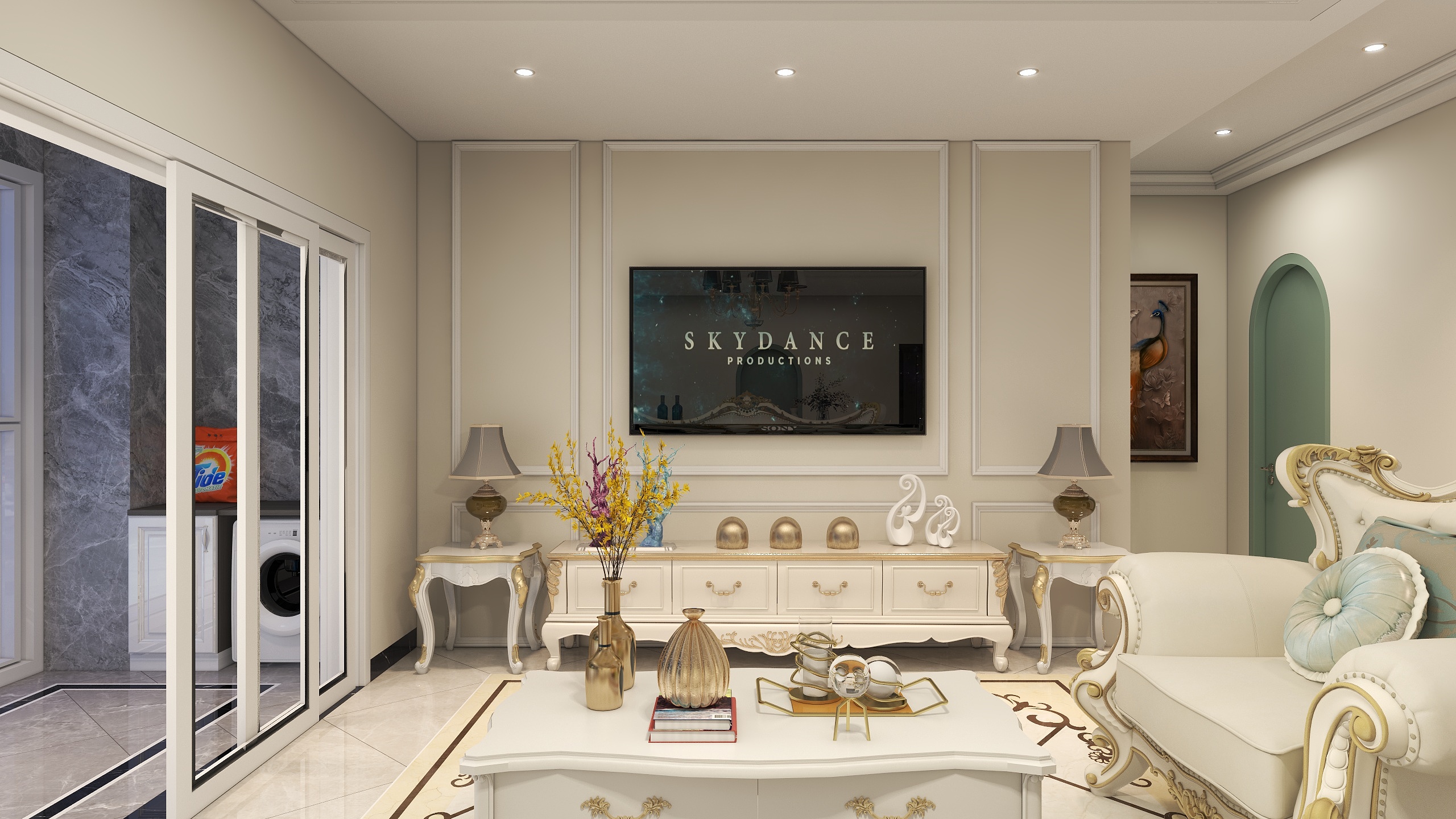 -美式平层装修效果图