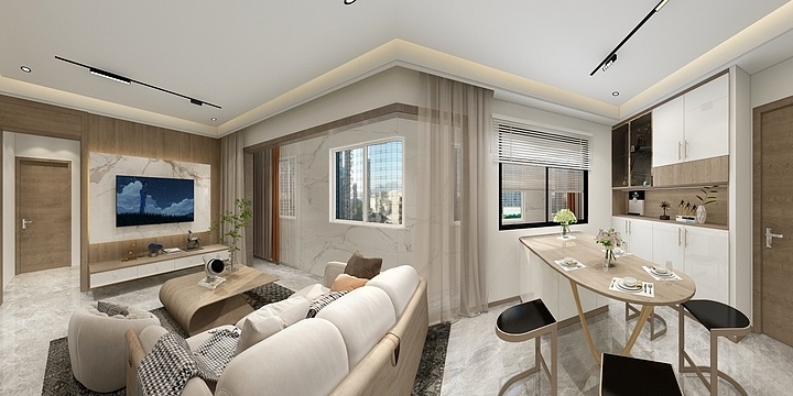 小Wenn-瑞和园89.50㎡B户型3室2厅1卫-装修设计方案