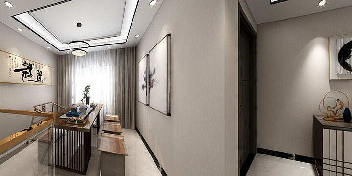 1500-15-粉翠城A32新中式风格-装修设计方案