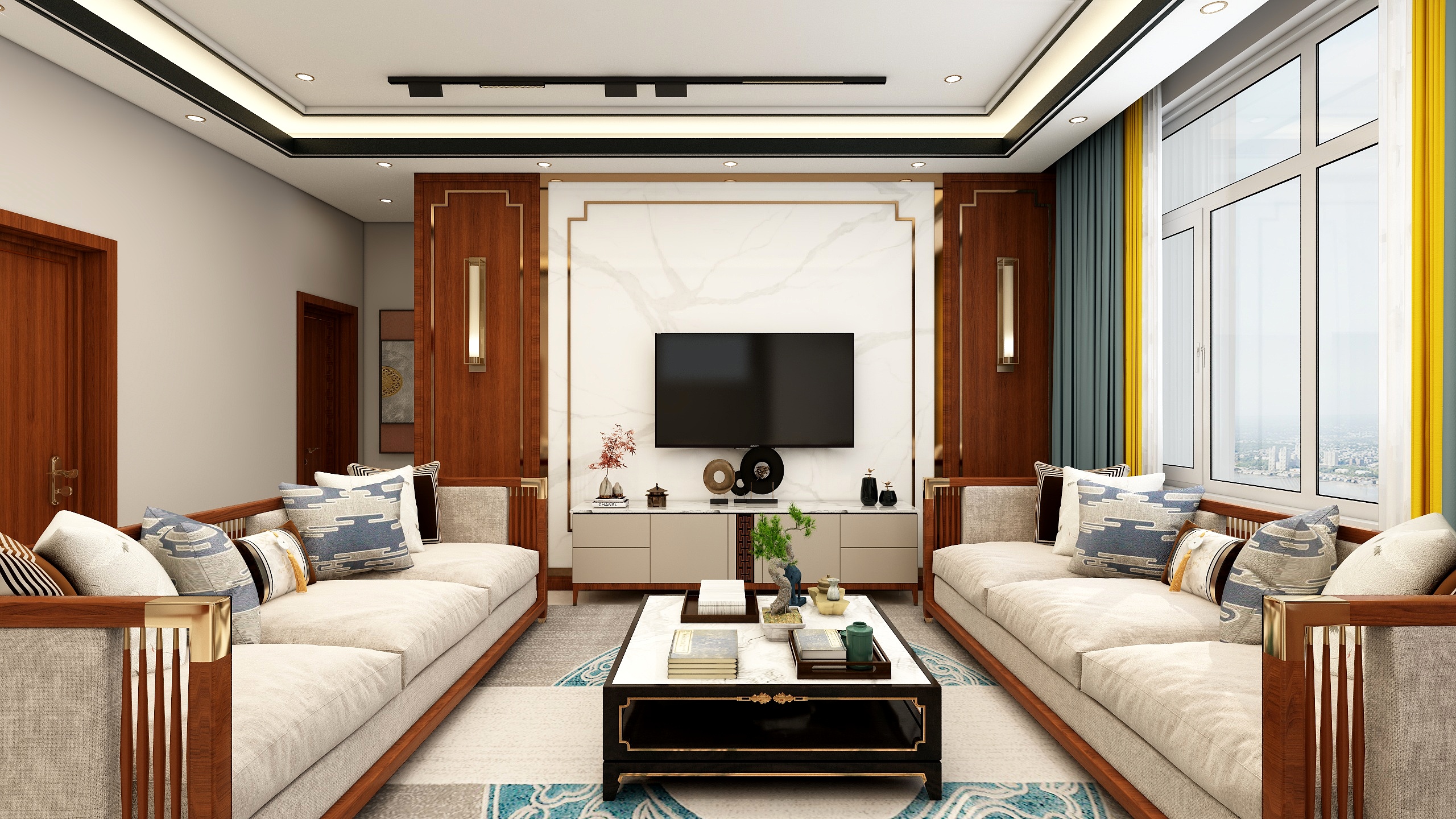 设计丨张超杰-新中式丶（壹贰壹柒）装修效果图