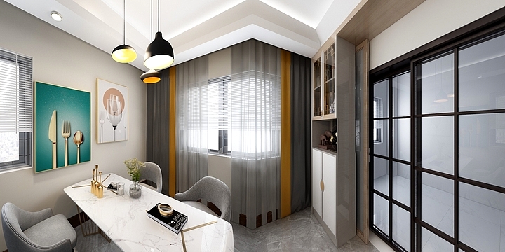 09ADL18-瑞和园89.50㎡B户型3室2厅1卫-装修设计方案