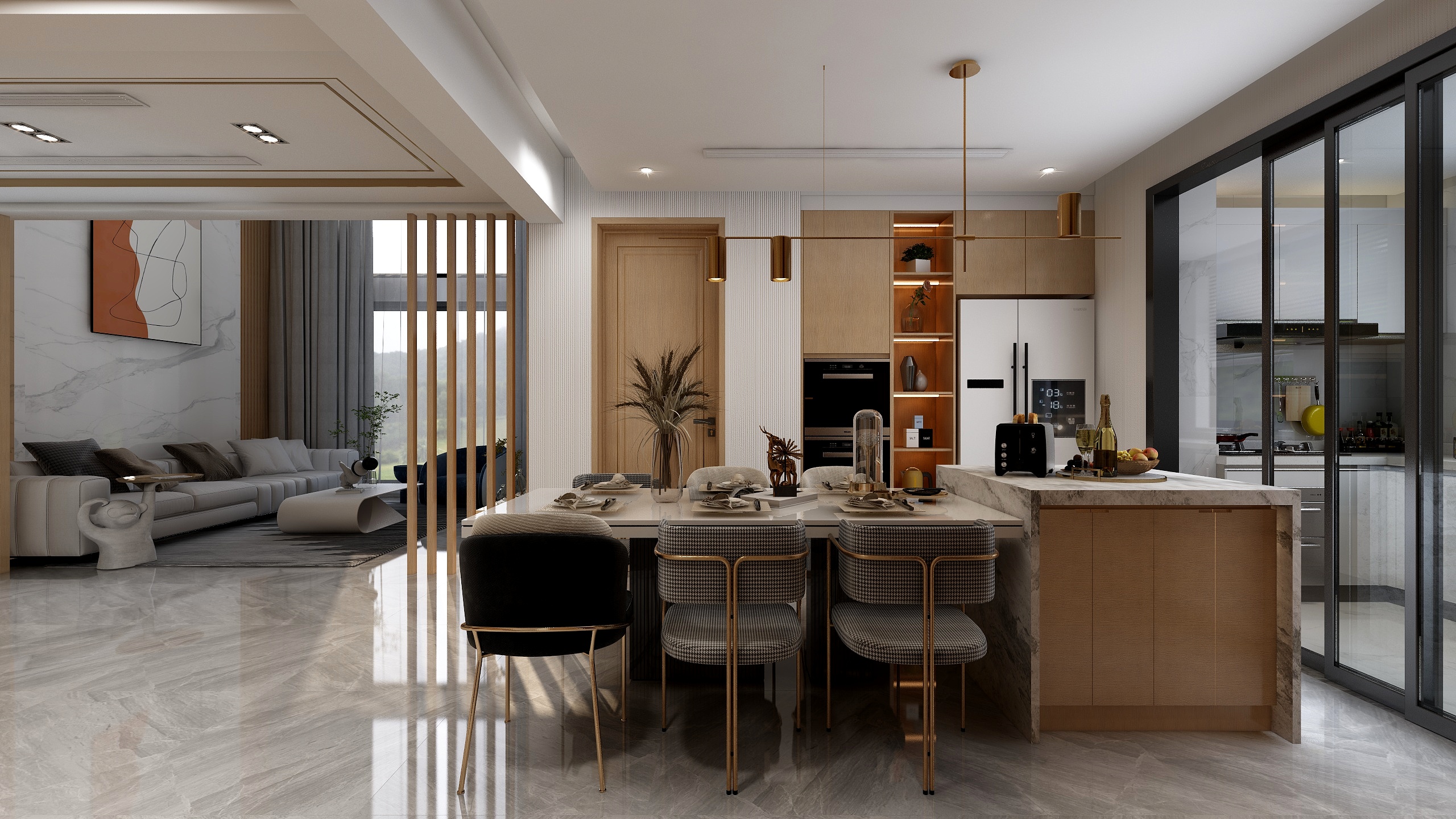 大树空间设计I李怀全-重启-280平别墅装修效果图