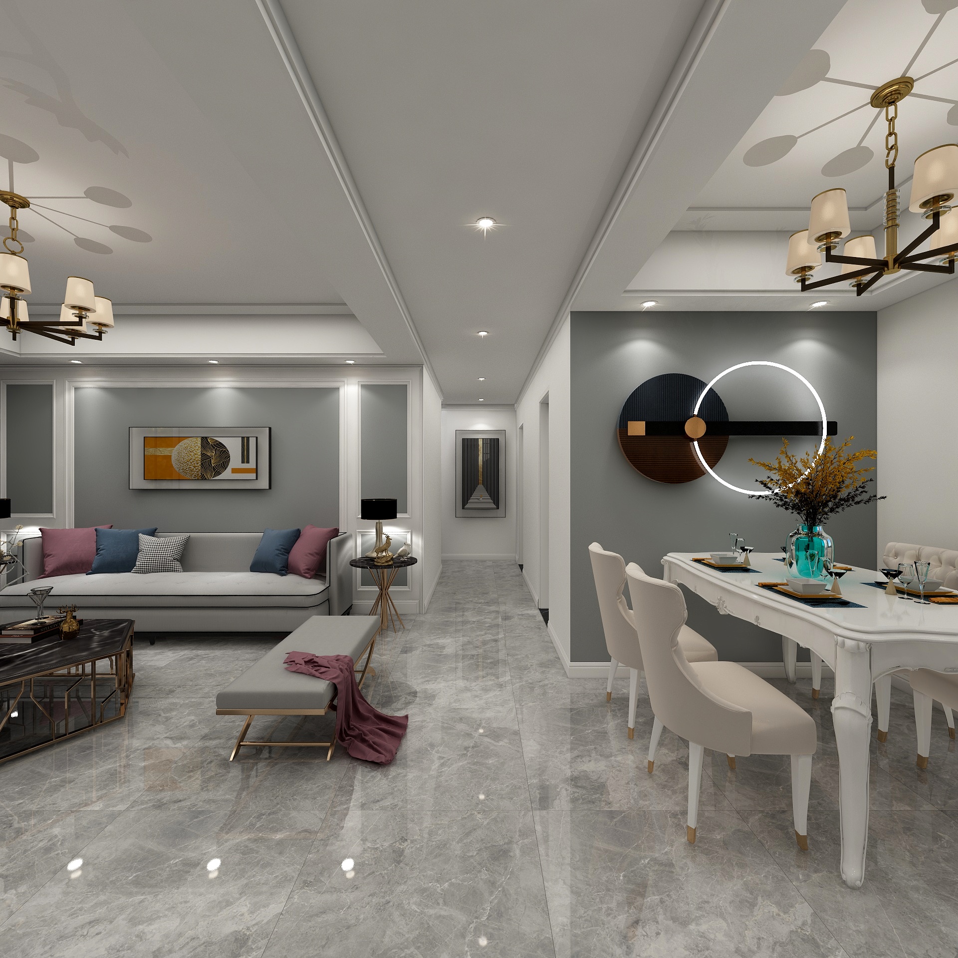 上海华锋国际设计工作室李锋-简欧装修效果图