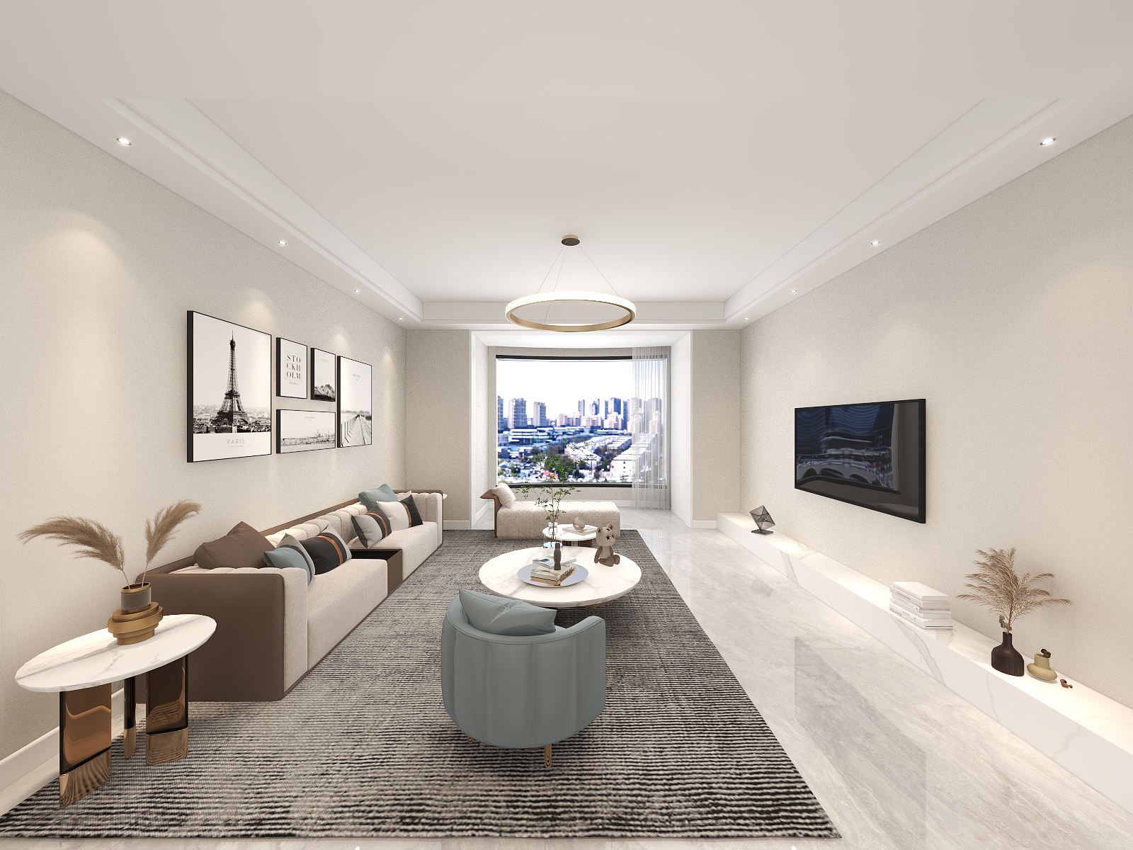 优躺设计YT-157㎡现代轻奢-4居室装修效果图