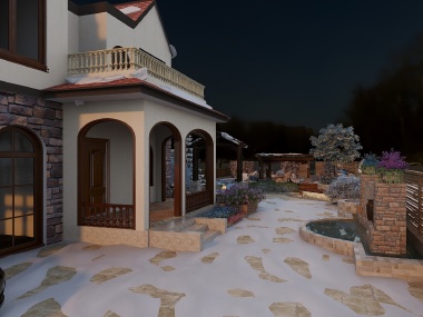 可宜景运-【创意造】-《圣诞·家园》600㎡美式田园风庭装修俯视图