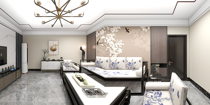 效1果图-新中式-装修设计方案