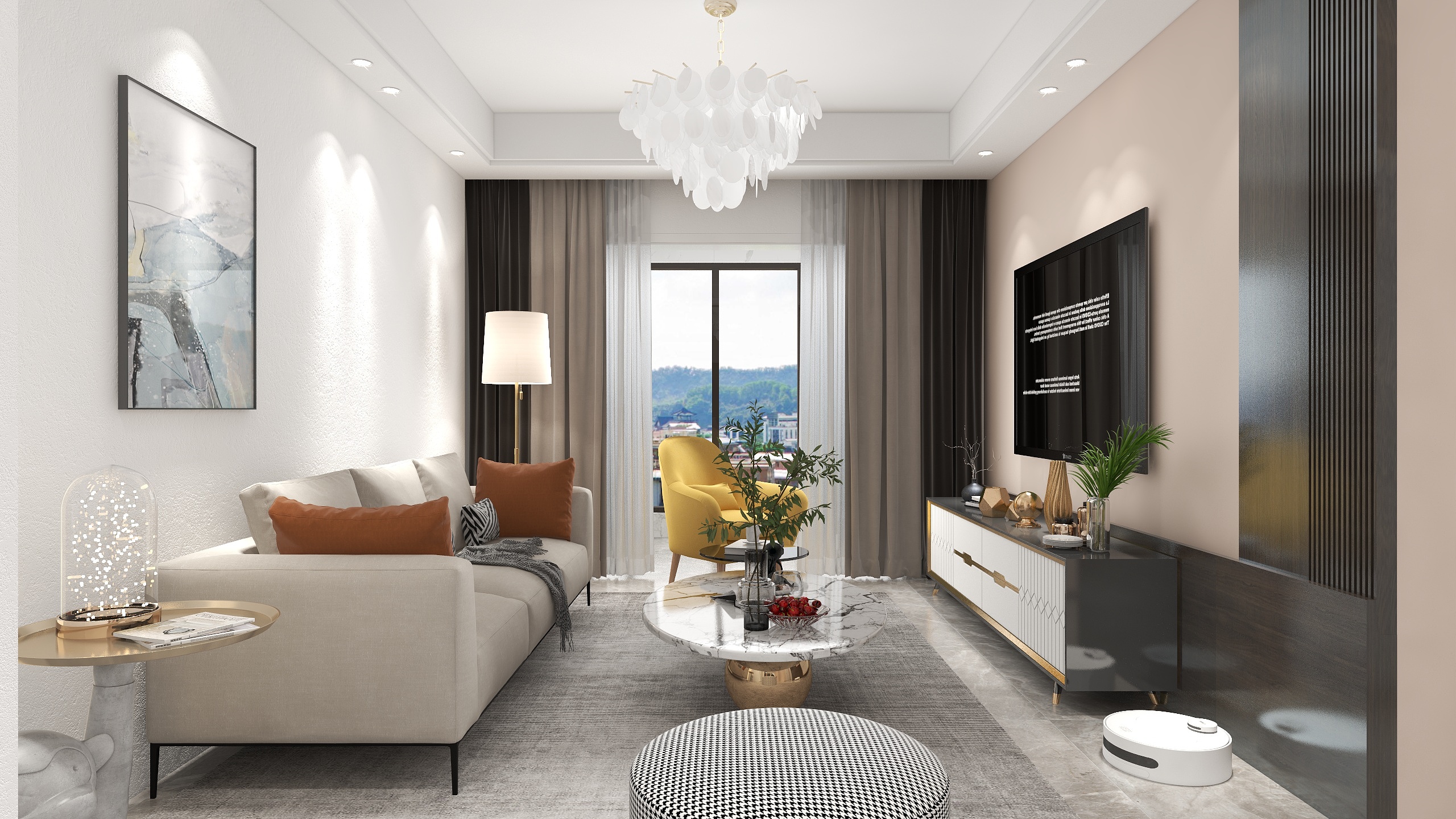 老妖怪做设计-现代铜冶润江翡丽公馆装修效果图