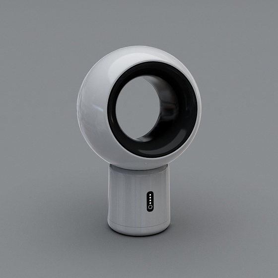 Round Head Humidifier 3D Model in Black