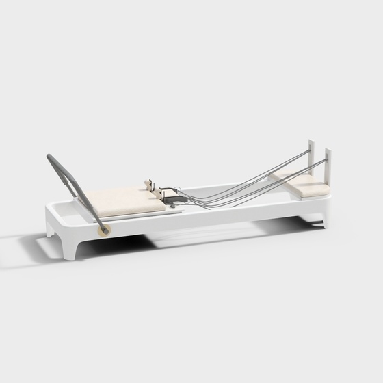 Black Modern Yoga Bed 3D Model for Fitness Spaces