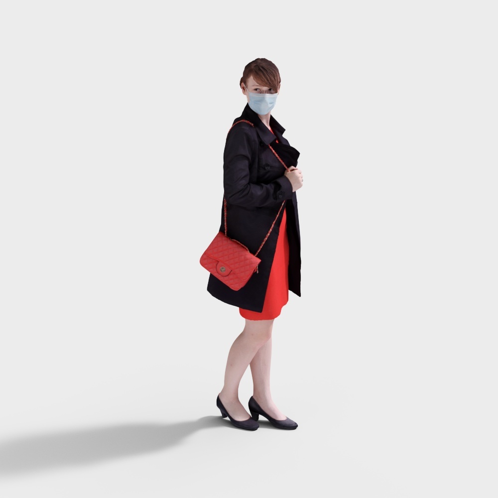 现代女性人物逛街