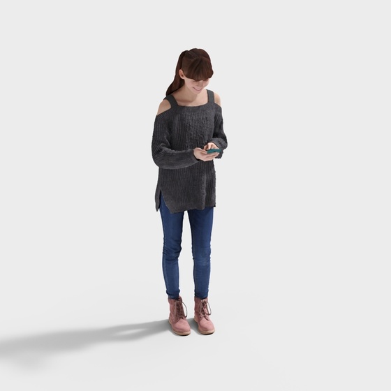 Stylish Teenager Character 3D Model