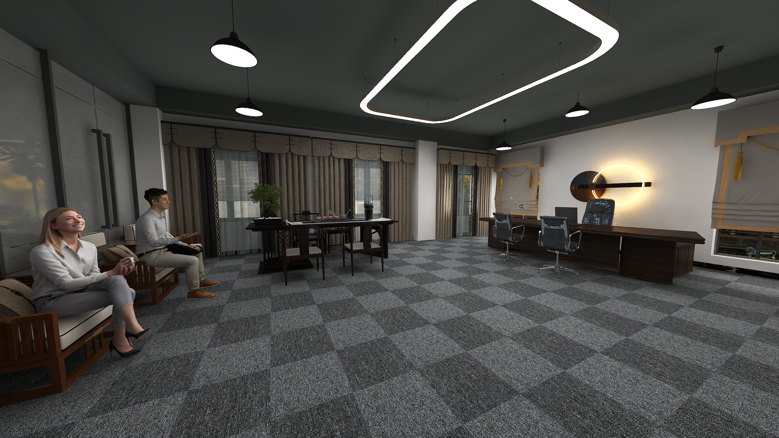 苏师三能室内装饰-正然科技办公楼布局图88888_00-装修设计方案