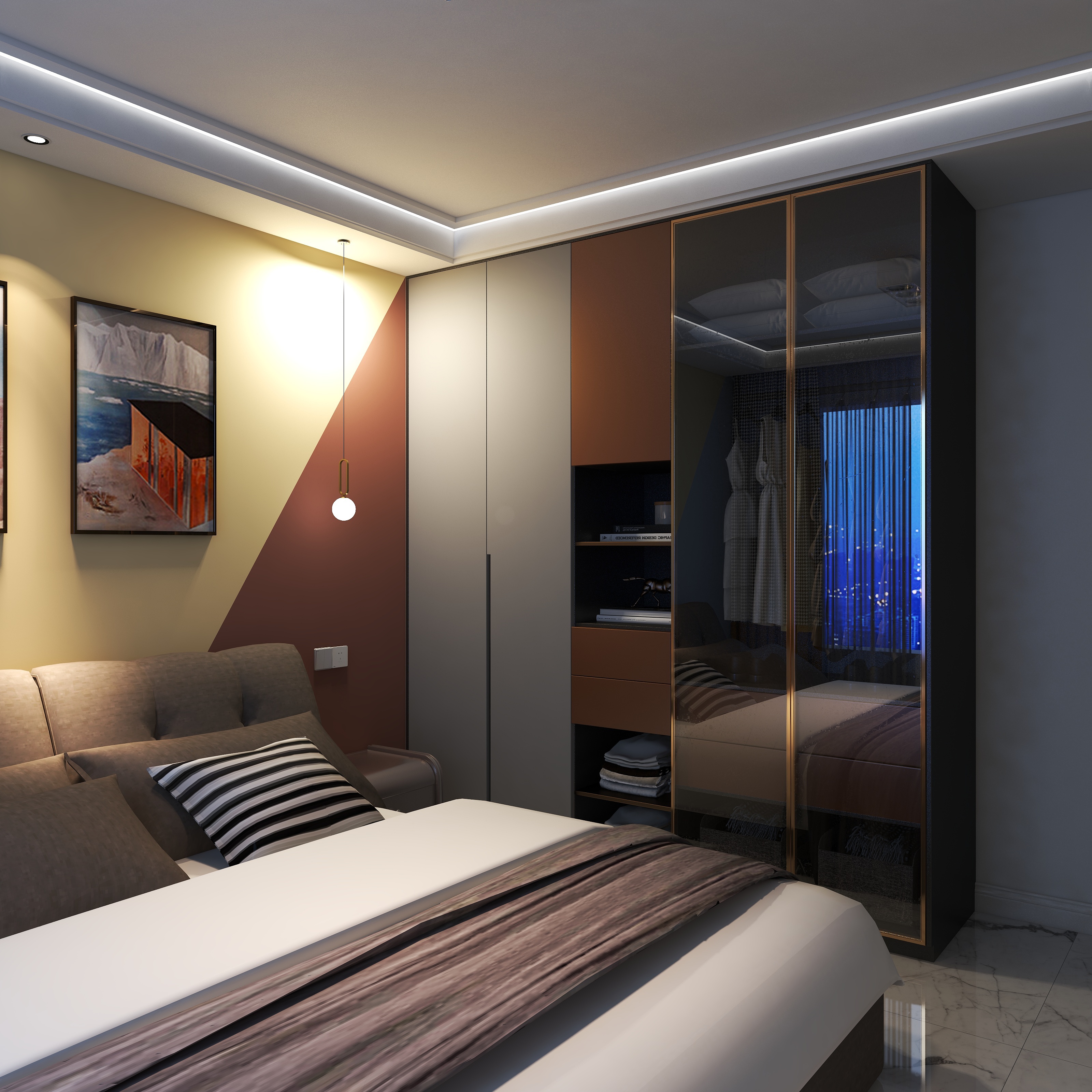 鹏庭装饰设计-亲河苑11-2-1703栋设计方案-装修设计方案