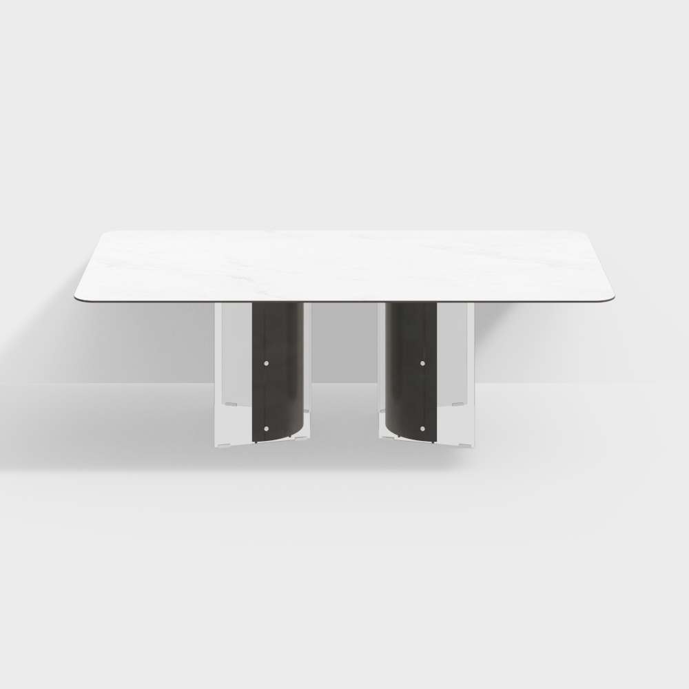 2.4m岩板餐桌-BSJF203-森-帆晨美家3D模型