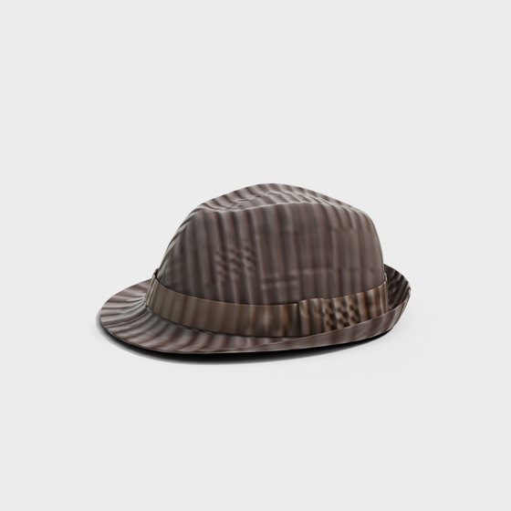 Modern Hats 3D Model in Brown for Fashion Spaces