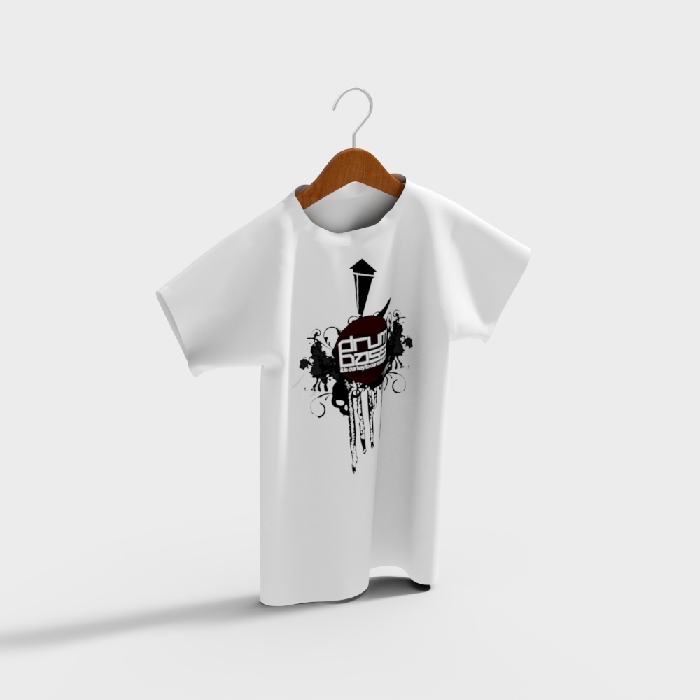 现代衣服-20-短袖3D模型