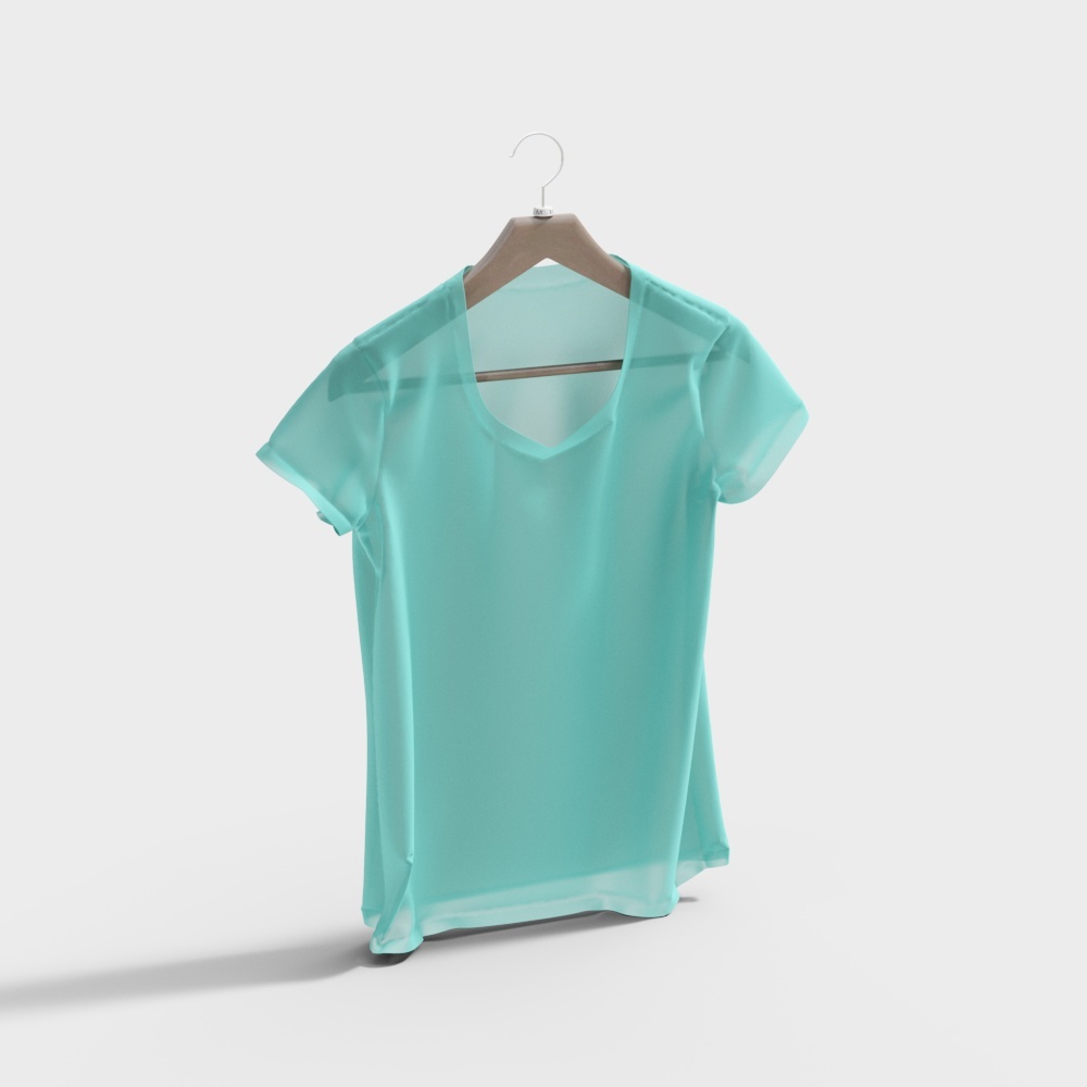 现代衣服-绿色短袖上衣