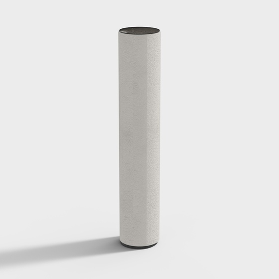 Elegant Gray Cylinder Column 3D Model for Modern Spaces